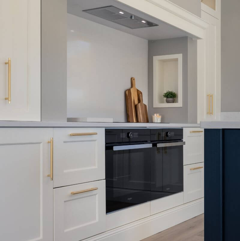 Gold Kitchen Cabinet Hardware on off white cabinetry