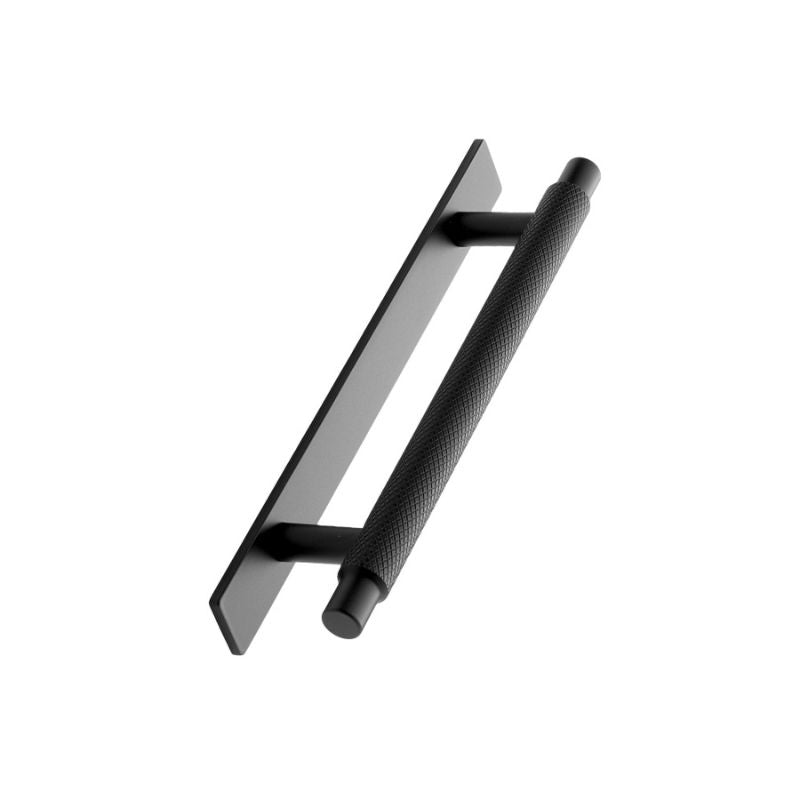 Black Handle with Back Plate on white background